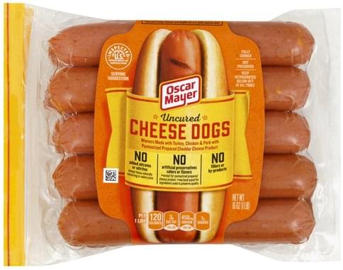 Oscar Mayer Uncured Cheese Dogs - 16 oz, Nutrition Information | Innit