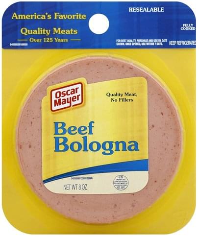 Oscar Mayer Beef Bologna - 8 oz, Nutrition Information | Innit