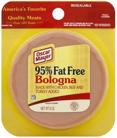 Oscar Mayer 97% Fat Free Bologna - 8 oz, Nutrition Information | Innit