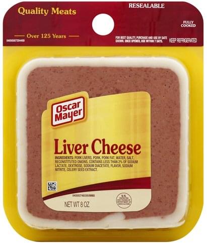 Oscar Mayer Liver Cheese - 8 oz, Nutrition Information | Innit