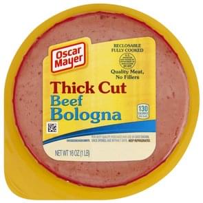 Oscar Mayer Beef, Thick Cut Bologna - 16 Oz, Nutrition Information | Innit