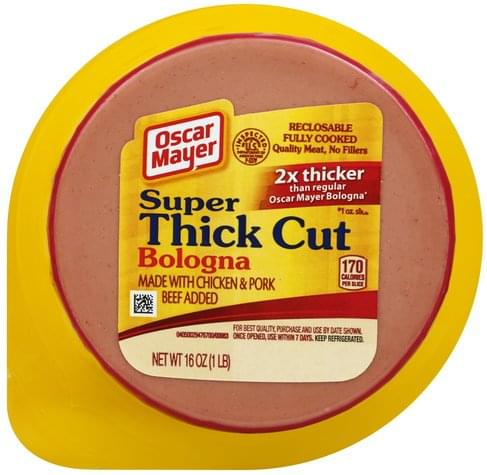 Oscar Mayer Super Thick Cut Bologna - 16 oz, Nutrition Information | Innit