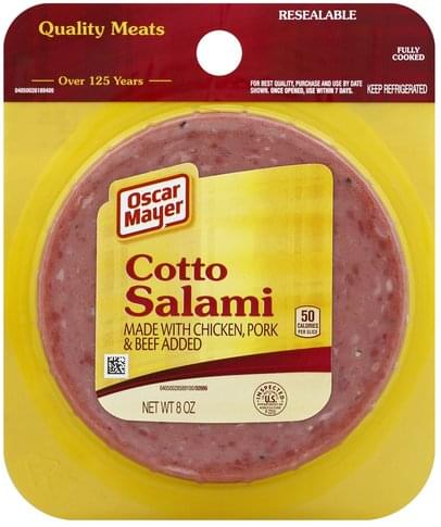 Oscar Mayer Cotto Salami - 8 oz, Nutrition Information | Innit