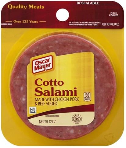 Oscar Mayer Cotto Salami - 12 oz, Nutrition Information | Innit