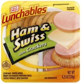 Lunchables Ham & Swiss with Crackers Lunch Combinations - 4.25 oz ...