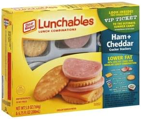 Lunchables Ham & Cheddar Lunch Combinations - 1 ea, Nutrition ...