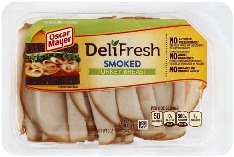 Oscar Mayer Smoked Turkey Breast - 9 Oz, Nutrition Information 