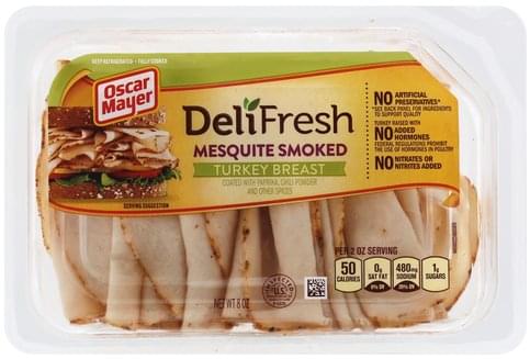 Oscar Mayer Mesquite Smoked Turkey Breast - 8 oz, Nutrition Information ...