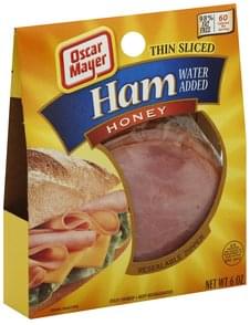 Oscar Mayer Thin Sliced, Honey Ham - 6 Oz, Nutrition Information | Innit