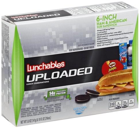 Lunchables Ham & American Sub Sandwich, 6-Inch Lunch Combinations - 1 ...