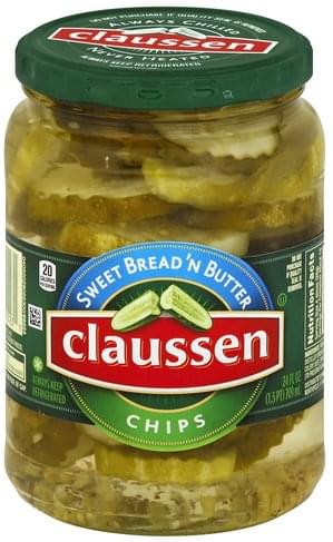 Claussen Sweet Bread N Butter Chips Pickles 24 Oz Nutrition Information Innit