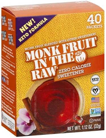 Monk Fruit In The Raw Zero Calorie, Packets Sweetener - 40 ea ...