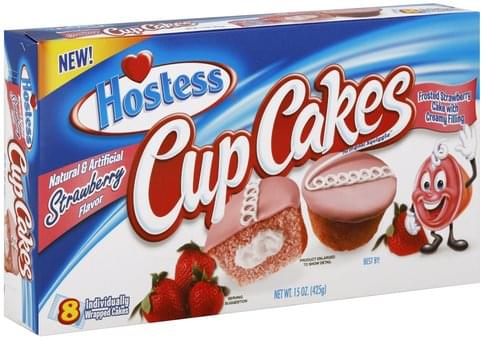 Hostess Strawberry Cupcakes - 8 ea, Nutrition Information | Innit