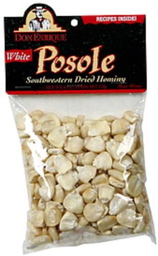 Don Enrique White Posole Southwestern Dried Hominy - 6 oz, Nutrition ...
