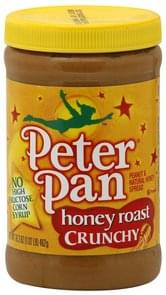 Peter Pan Honey Roast Crunchy Peanut Natural Honey Spread 16 3 Oz Nutrition Information Innit