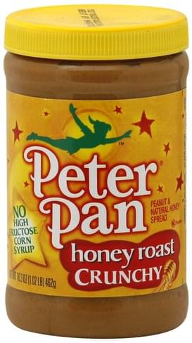 Peter Pan Honey Roast Crunchy Peanut Natural Honey Spread 16 3 Oz Nutrition Information Innit