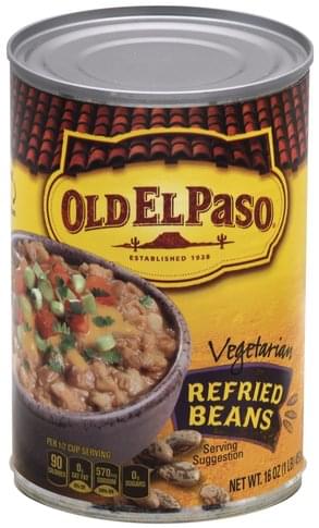 Old El Paso Vegetarian Refried Beans - 16 oz, Nutrition Information | Innit