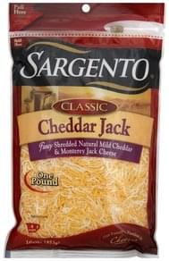 Sargento Cheddar Jack Shredded Cheese - 16 oz, Nutrition Information ...