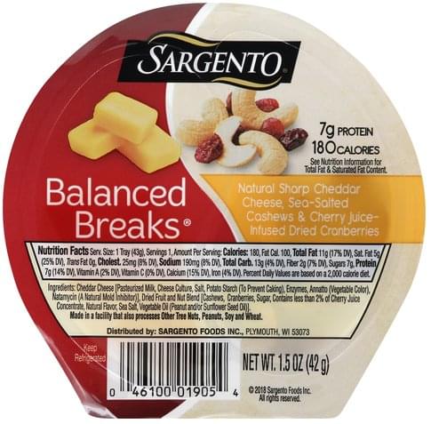 Sargento Snack - 1.5 oz, Nutrition Information | Innit