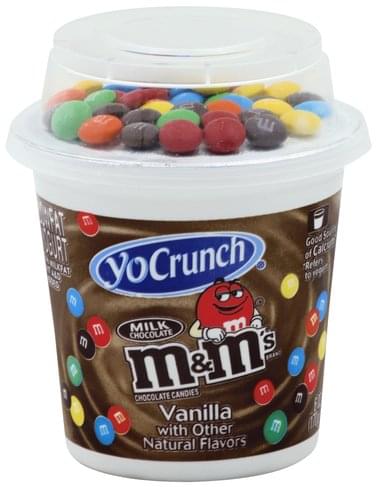 YoCrunch Lowfat, Vanilla, Milk Chocolate M&M's Chocolate Candies Yogurt ...