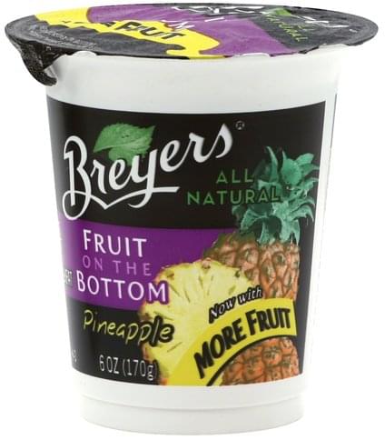 Breyers Lowfat, Pineapple Yogurt - 6 oz, Nutrition Information | Innit