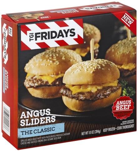 TGI Fridays The Classic Angus Sliders - 10 oz, Nutrition Information ...