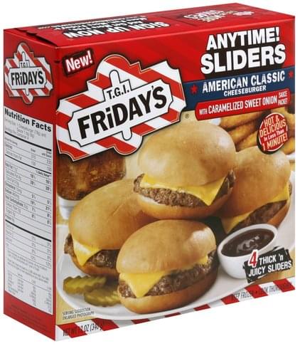 TGI Fridays American Classic Cheeseburger Sliders - 4 ea, Nutrition ...