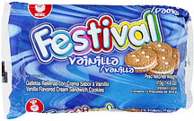 Festival Vanilla Flavored Cream Sandwich Cookies 12, Nutrition