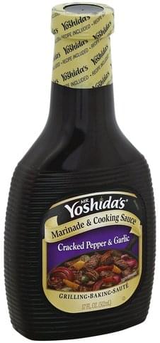 Mr Yoshidas Cracked Pepper & Garlic Marinade & Cooking Sauce - 17 oz ...