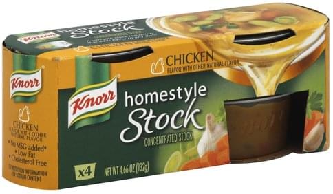 Knorr Concentrate, Homestyle, Chicken Stock - 4 Ea, Nutrition ...