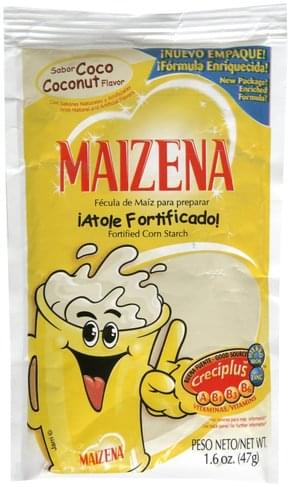 Maizena Coconut Flavor Fortified Corn Starch - 1.6 oz, Nutrition ...