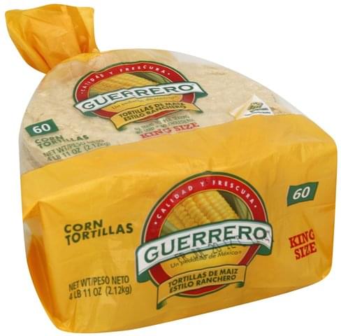 Guerrero Corn, King Size Tortillas - 60 ea, Nutrition Information | Innit