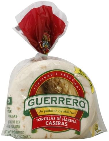 Guerrero Flour, Fajita Tortillas - 20 ea, Nutrition Information | Innit