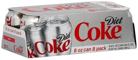 Diet Coke Cola - 8 ea, Nutrition Information | Innit