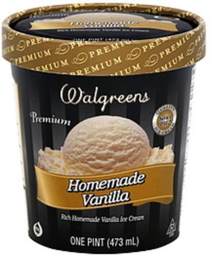 Walgreens Premium Homemade Vanilla Ice Cream 1 Pt Nutrition Information Innit 8910