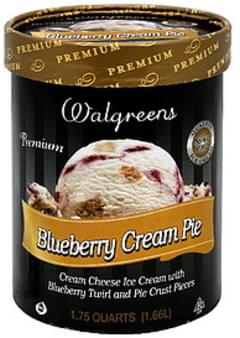 Walgreens Blueberry Cream Pie Ice Cream  QT, Nutrition Information |  Innit