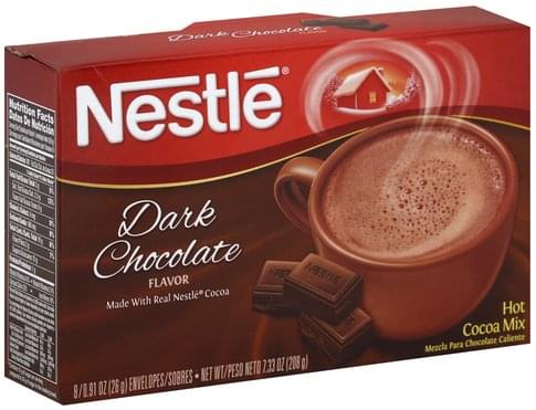 Nestle Dark Chocolate Flavor Hot Cocoa Mix - 8 ea, Nutrition ...