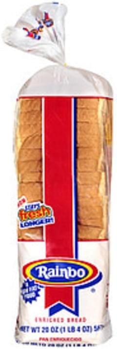 Rainbo Bread Thin Enriched - 20 oz, Nutrition Information | Innit