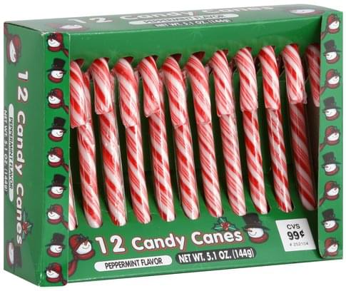 Cvs Peppermint Flavor Candy Canes - 12 ea, Nutrition Information | Innit