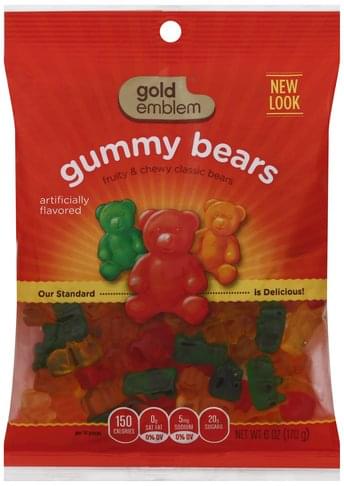 Gold Emblem Gummy Bears - 6 oz, Nutrition Information | Innit