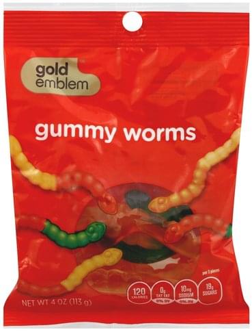 Gold Emblem Gummy Worms - 4 oz, Nutrition Information | Innit