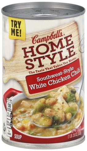 Campbells Southwest-Style White Chicken Chili Soup - 18.6 oz, Nutrition ...