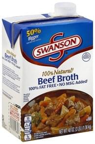 Swanson Beef Broth - 48 oz, Nutrition Information | Innit