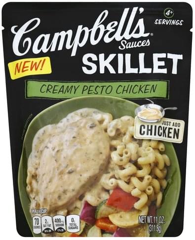 Campbells Creamy Pesto Chicken Skillet Sauces 11 Oz Nutrition Information Innit