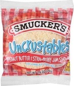 Smucker's Uncrustables Peanut Butter & Strawberry Jam Sandwich - 76 G ...