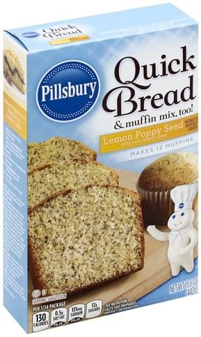 Pillsbury Lemon Poppy Seed Quick Bread & Muffin Mix - 15.6 oz ...