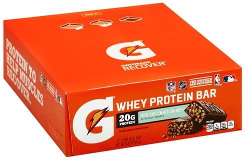 Gatorade Recover, Mint Chocolate Crunch Whey Protein Bars - 12 ea, Nutrition  Information | Innit