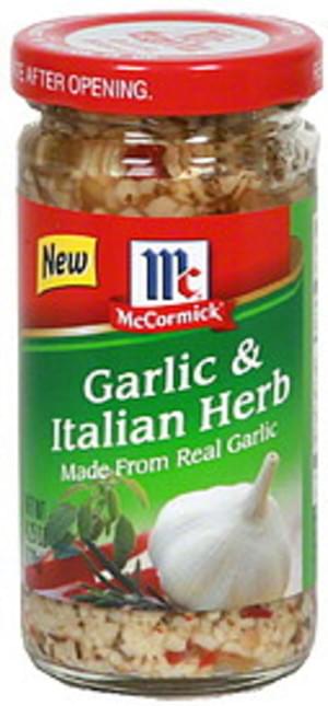 Mccormick Garlic And Italian Herb 4 25 Oz Nutrition Information Innit