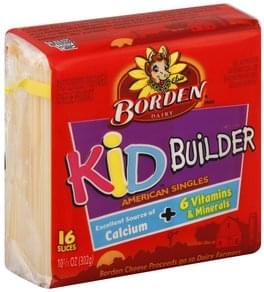 Borden Singles, American Cheese Product - 16 Ea, Nutrition Information ...