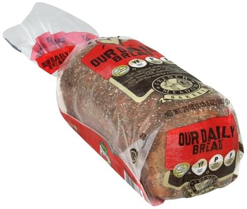 French Meadow Whole Grain, Our Daily Bread Bread - 24 oz, Nutrition ...